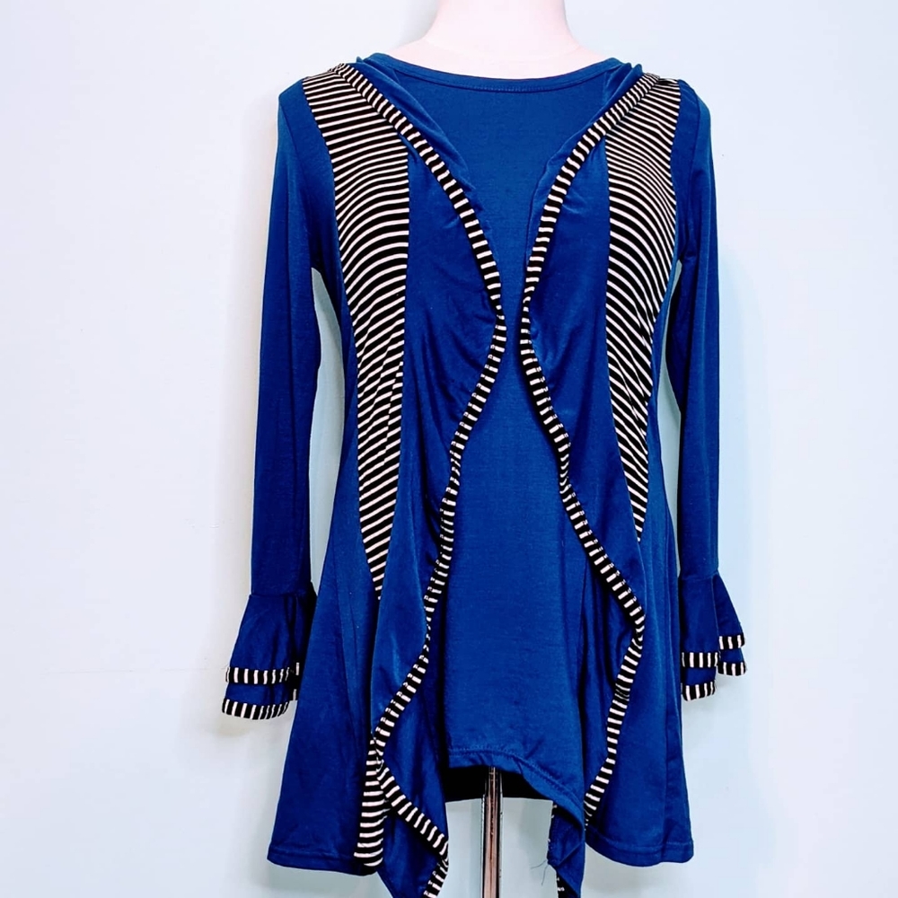 Striped long sleeved jersey tunic - Picture 3 of 3